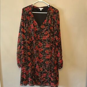 Time and Tru Mini Lurex Shine Dress, Long Sleeve, Size XXL